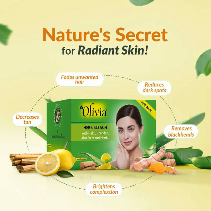 OLIVIA 1 Time Use Facial Kit For All Skin Type Haldi Chandan 60g ( Pack of 1 )