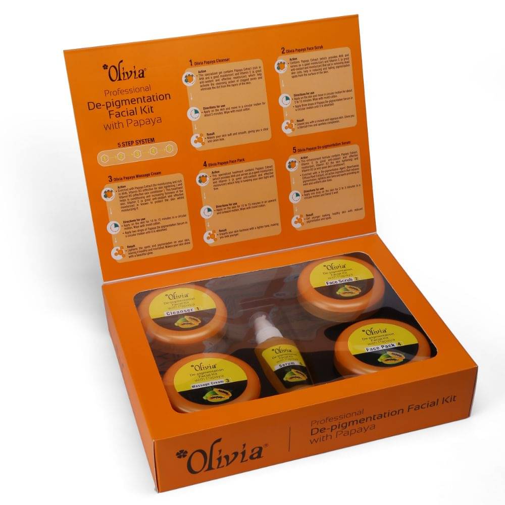 OLIVIA 1 Time Use Facial Kit For All Skin Type Papaya 400g ( Pack of 1 ) OLIVIA 1 Time Use Facial Kit For All Skin Type Papaya 400g ( Pack of 1 )