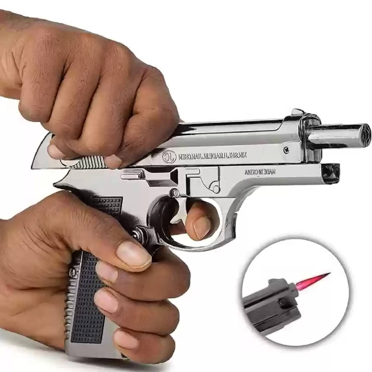     			Peshkar Silver Iron Cigarette Lighter ( Pack of 1 )