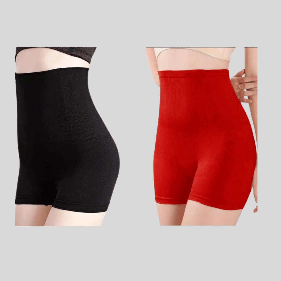    			Pia Trends Pack of 2 Cotton Blend Women's Thigh Compressor ( Black,Red )