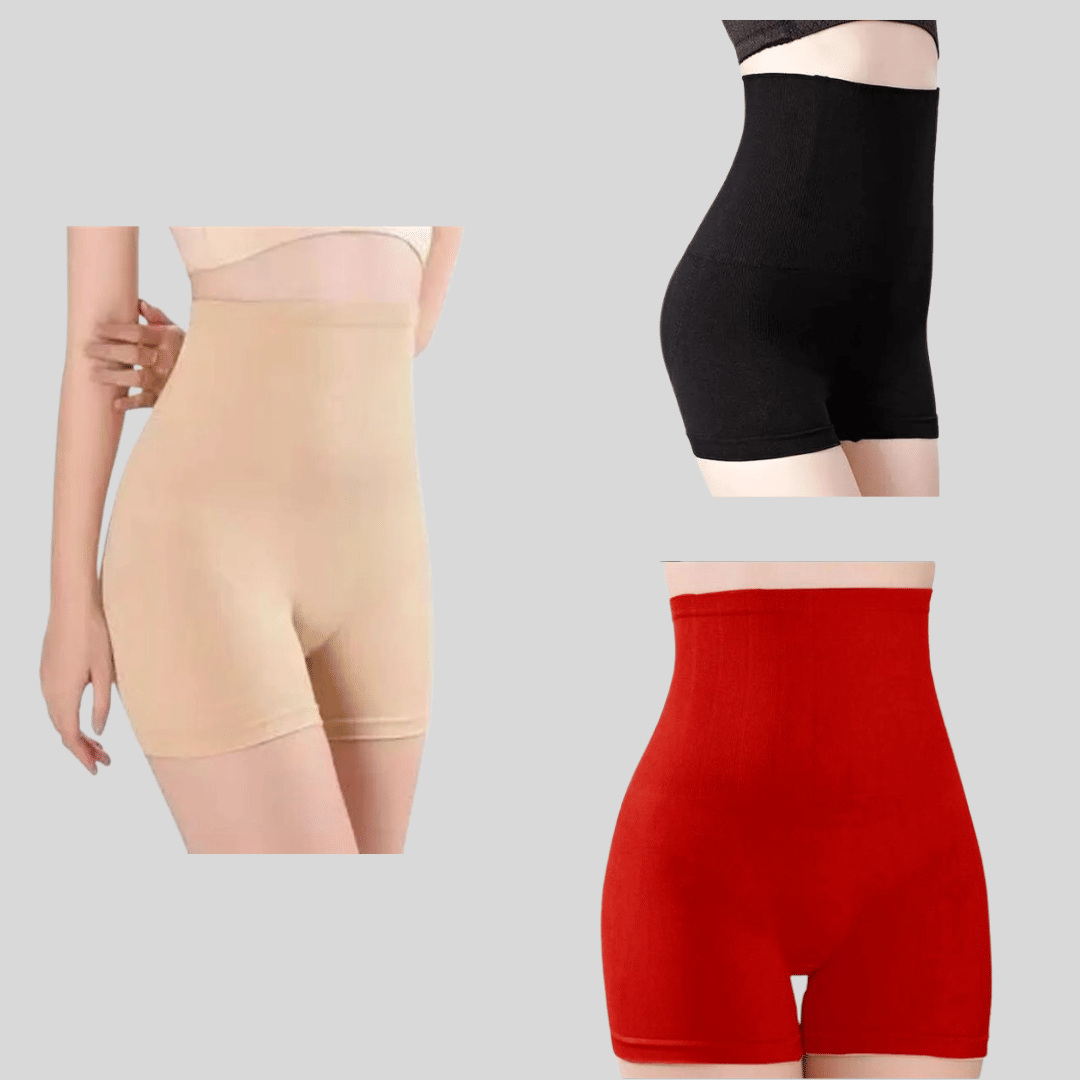     			Pia Trends Pack of 3 Cotton Blend Women's Tummy Tucker ( Black,Beige,Red )