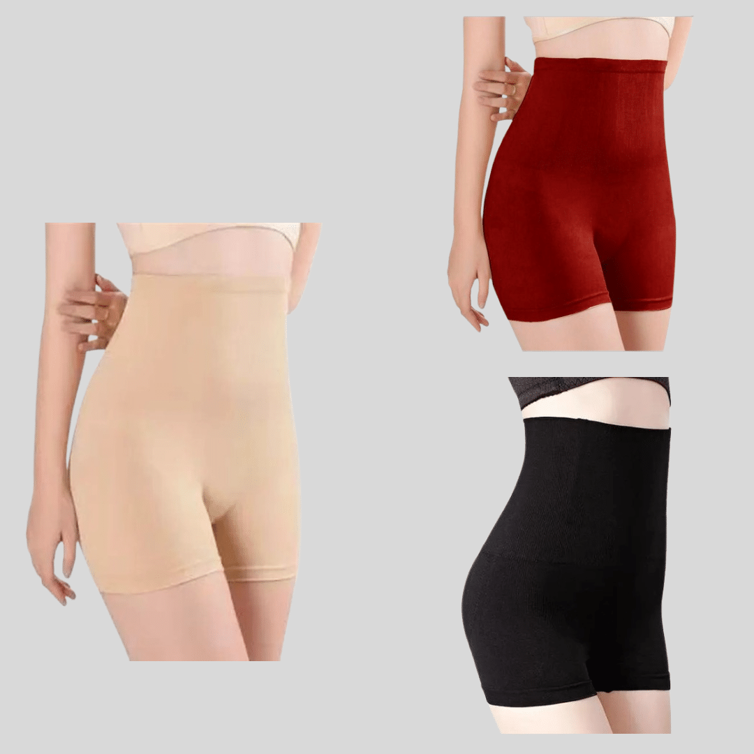     			Pia Trends Pack of 3 Cotton Blend Women's Tummy Tucker ( Beige,Maroon,Black )