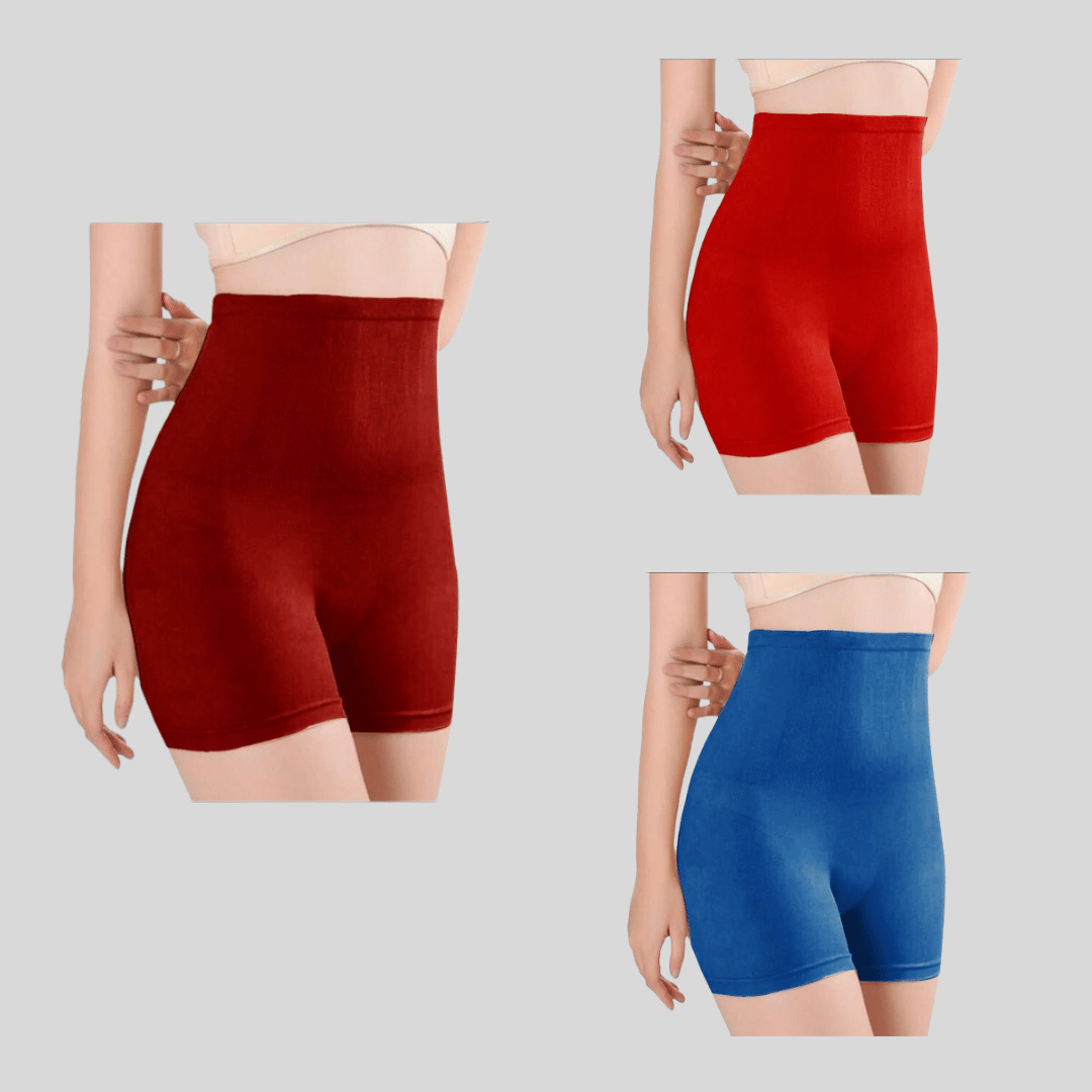 Pia Trends Pack of 3 Cotton Blend Women's Tummy Tucker ( Maroon,Blue,Red )     			Pia Trends Pack of 3 Cotton Blend Women's Tummy Tucker ( Maroon,Blue,Red )