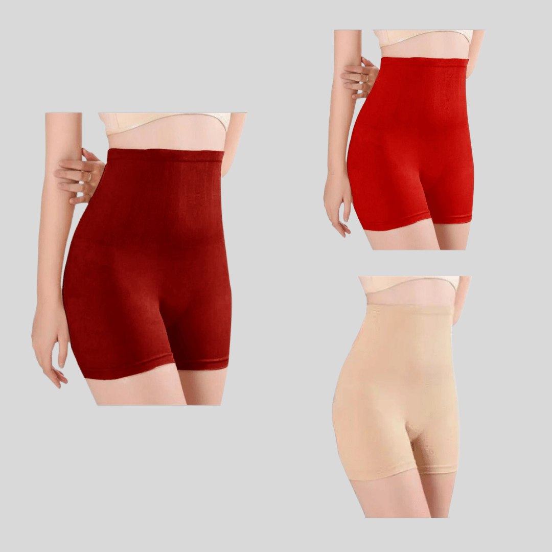     			Pia Trends Pack of 3 Cotton Blend Women's Tummy Tucker ( Maroon,Red,Beige )