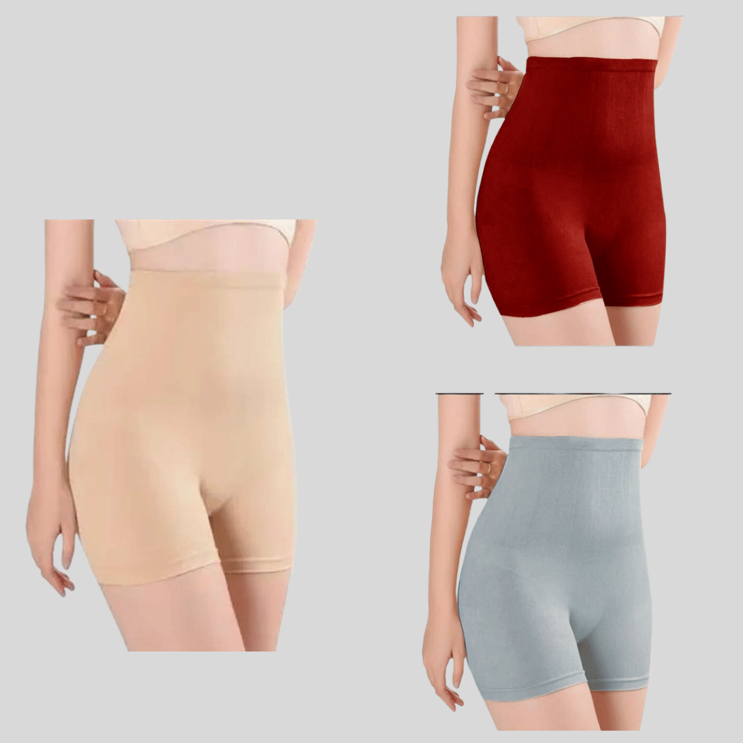 Pia Trends Pack of 3 Cotton Blend Women's Tummy Tucker ( Beige,Maroon,Grey )     			Pia Trends Pack of 3 Cotton Blend Women's Tummy Tucker ( Beige,Maroon,Grey )