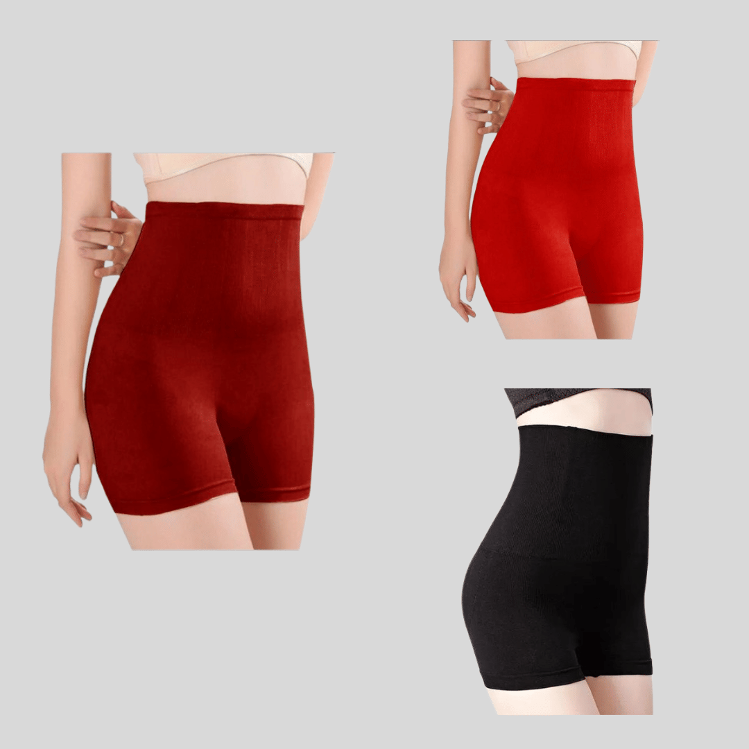     			Pia Trends Pack of 3 Cotton Blend Women's Tummy Tucker ( Maroon,Red,Black )