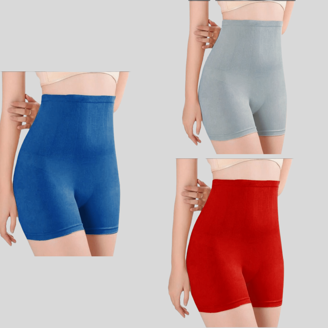 Pia Trends Pack of 3 Cotton Blend Women's Trimming Tights ( Blue,Red,Grey ) Pia Trends Pack of 3 Cotton Blend Women's Trimming Tights ( Blue,Red,Grey )