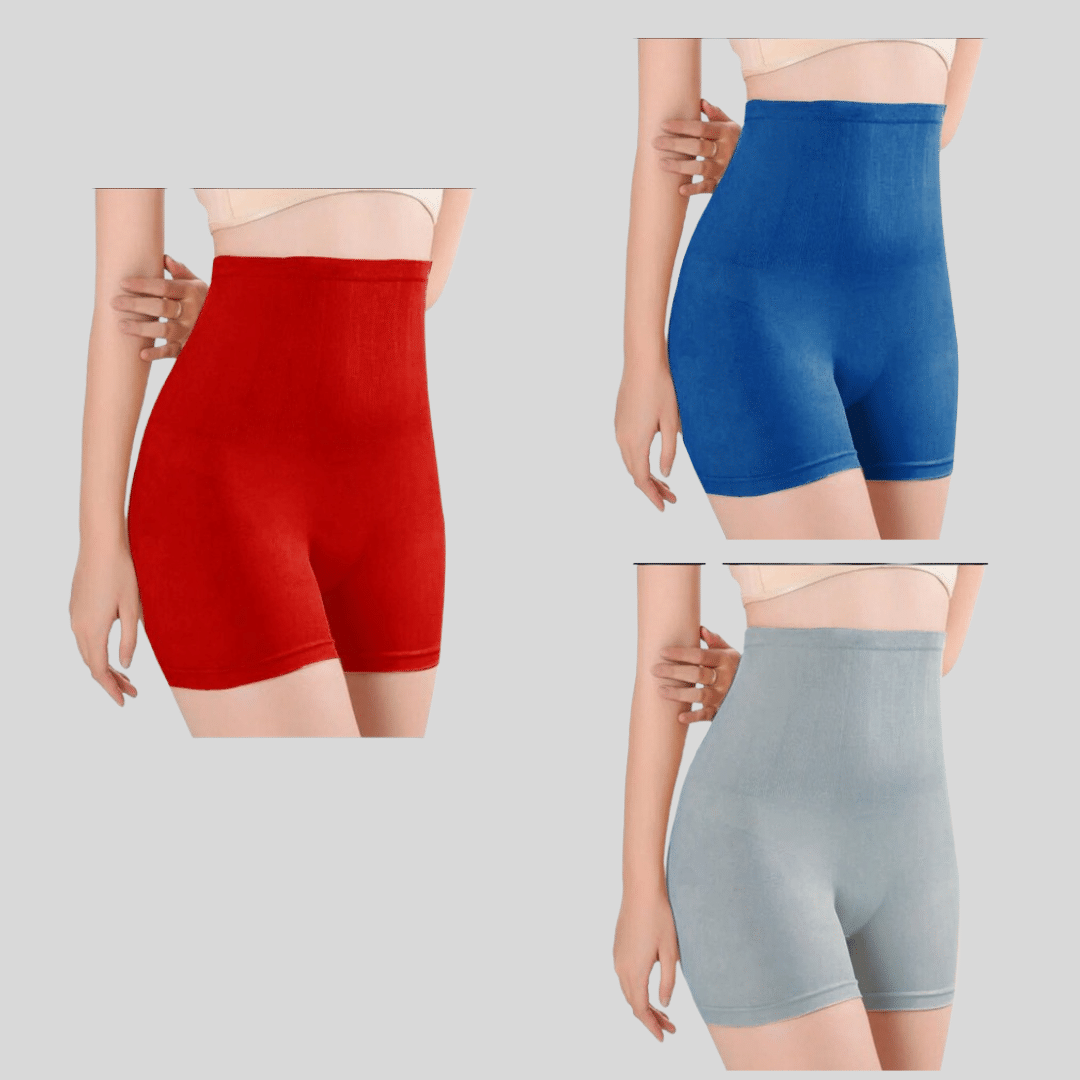     			Pia Trends Pack of 3 Cotton Blend Women's Tummy Tucker ( Red,Navy Blue,Grey )
