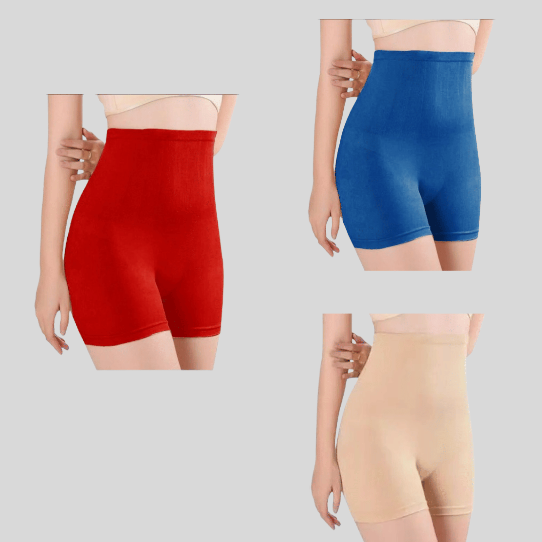 Pia Trends Pack of 3 Cotton Blend Women's Tummy Tucker ( Red,Navy Blue,Beige ) Pia Trends Pack of 3 Cotton Blend Women's Tummy Tucker ( Red,Navy Blue,Beige )