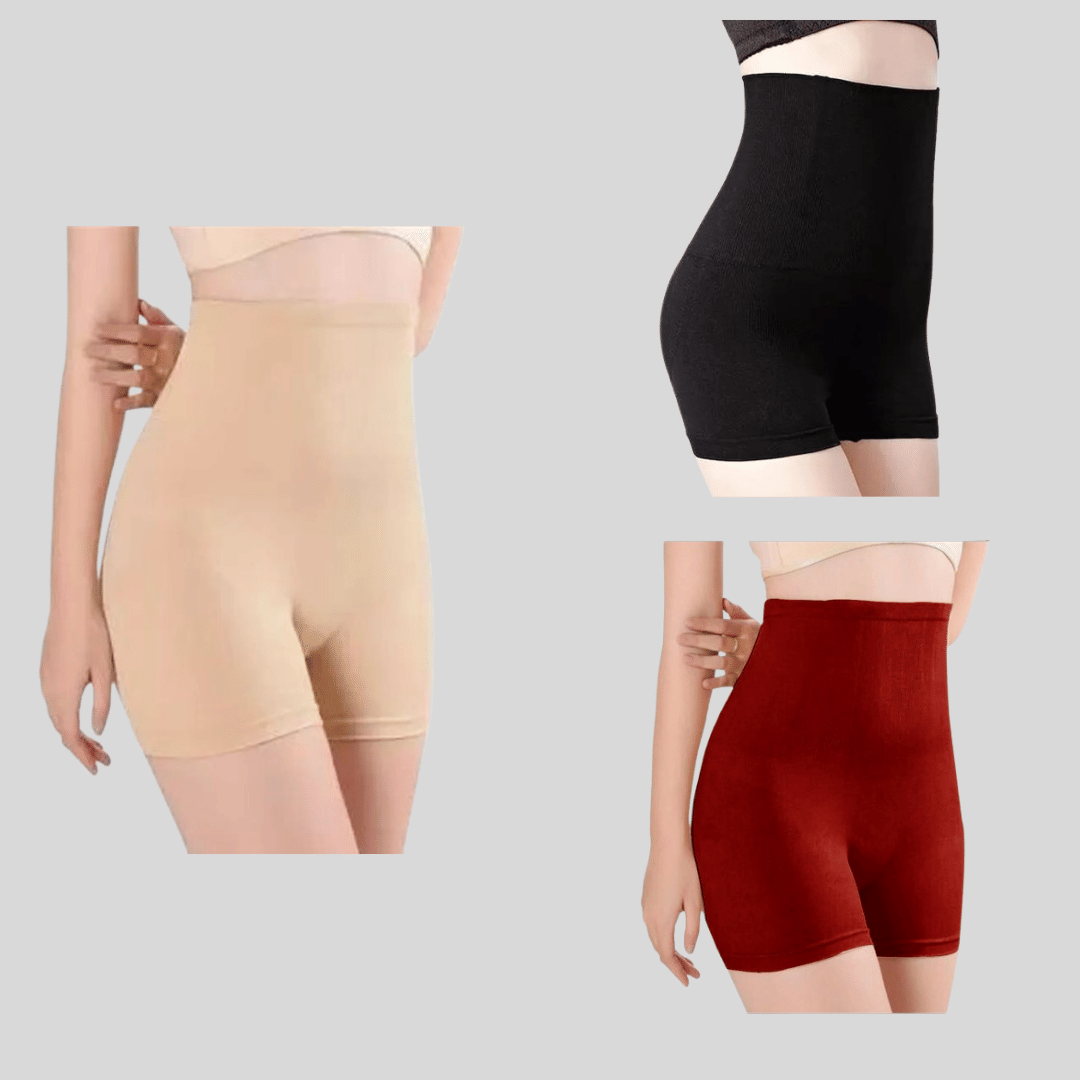Pia Trends Pack of 3 Cotton Blend Women's Tummy Tucker ( Black,Beige,Maroon )     			Pia Trends Pack of 3 Cotton Blend Women's Tummy Tucker ( Black,Beige,Maroon )