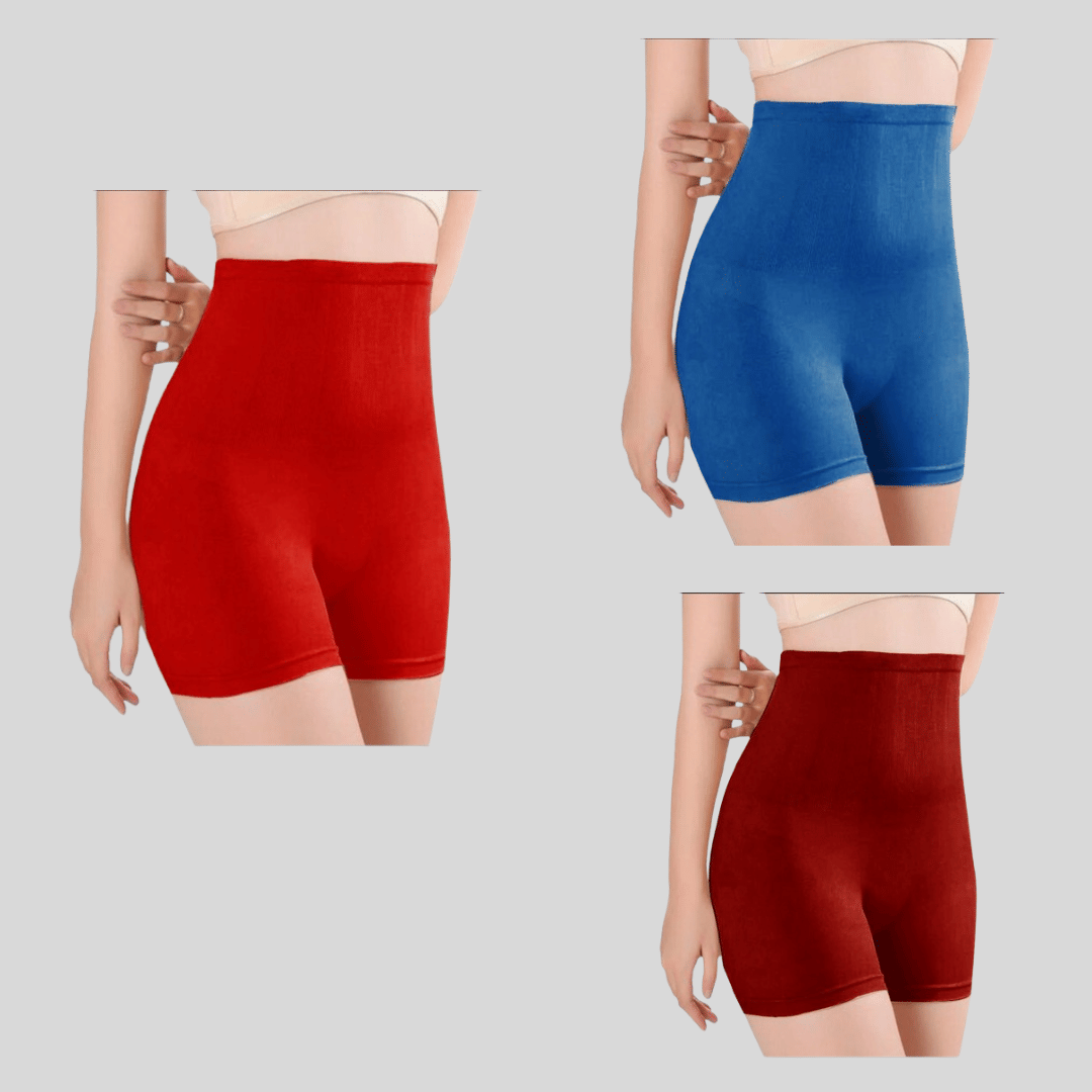 Pia Trends Pack of 3 Cotton Blend Women's Tummy Tucker ( Red,Navy Blue,Maroon )     			Pia Trends Pack of 3 Cotton Blend Women's Tummy Tucker ( Red,Navy Blue,Maroon )