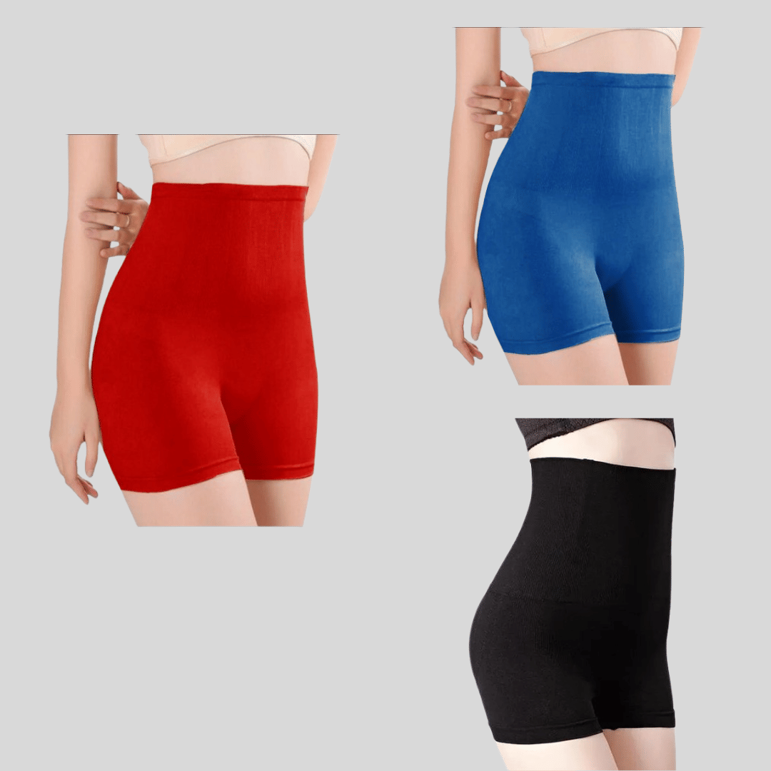 Pia Trends Pack of 3 Cotton Blend Women's Tummy Tucker ( Red,Navy Blue,Maroon ) - Shapewear | Buy online on ZillyBuy