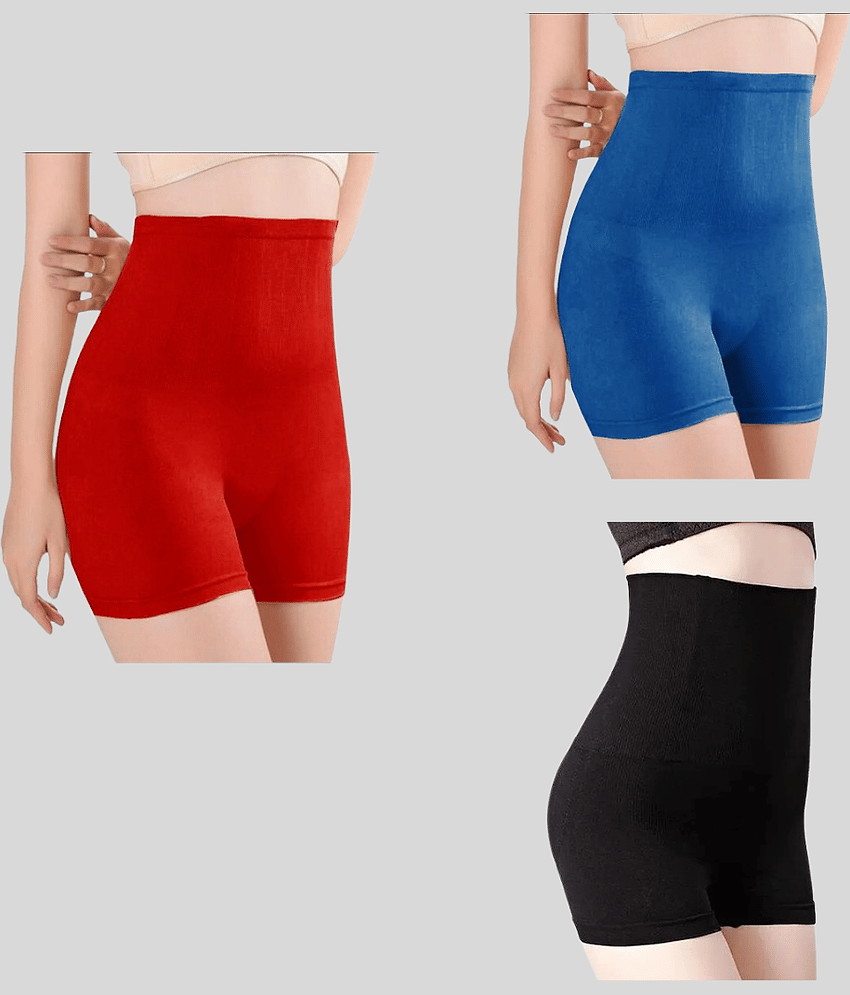 Pia Trends Pack of 3 Cotton Blend Women's Tummy Tucker ( Red,Navy Blue,Maroon ) - Shapewear | Buy online on ZillyBuy