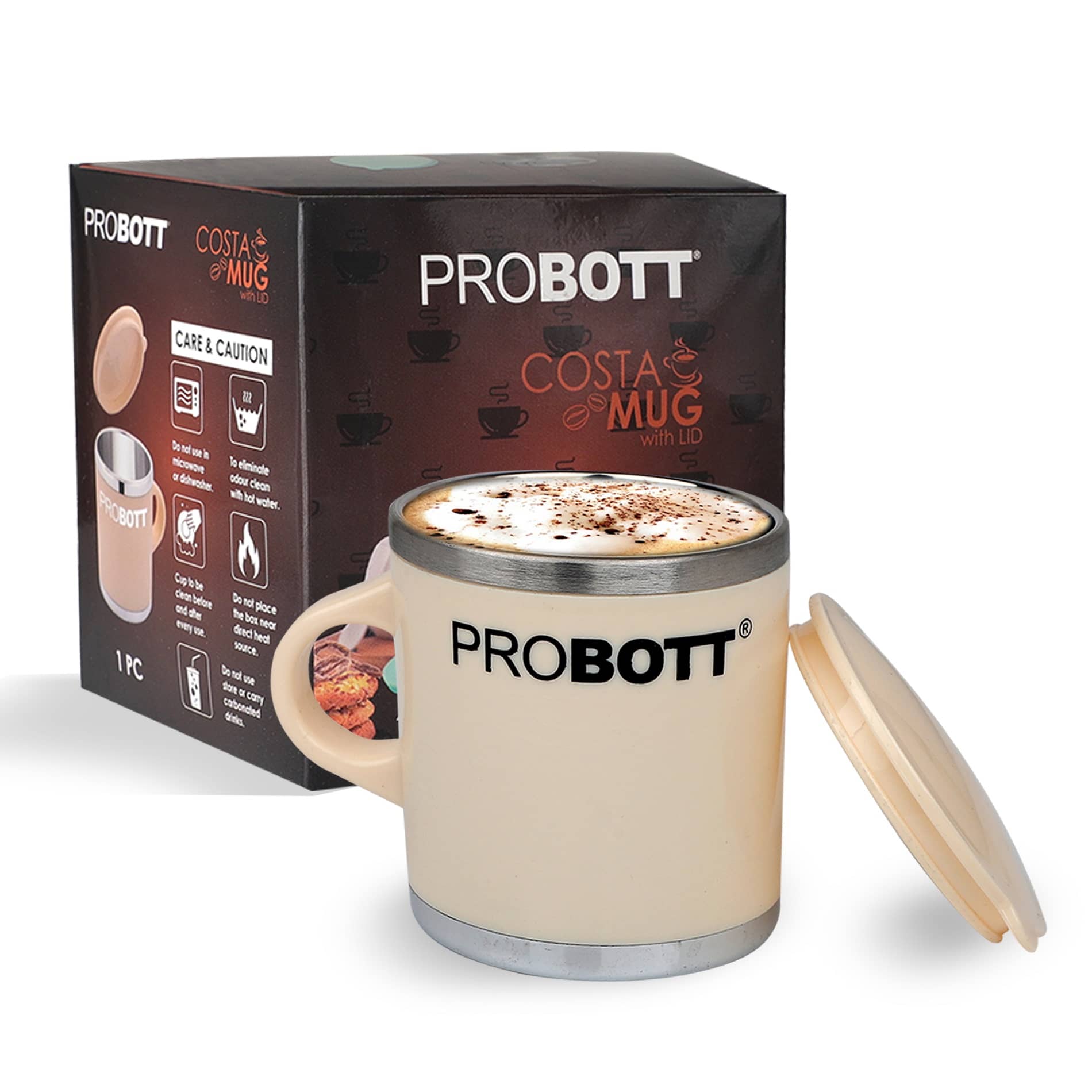 Probott Costa Mug Stainless Steel Coffee Mug 250 mL ( Pack of 1 )