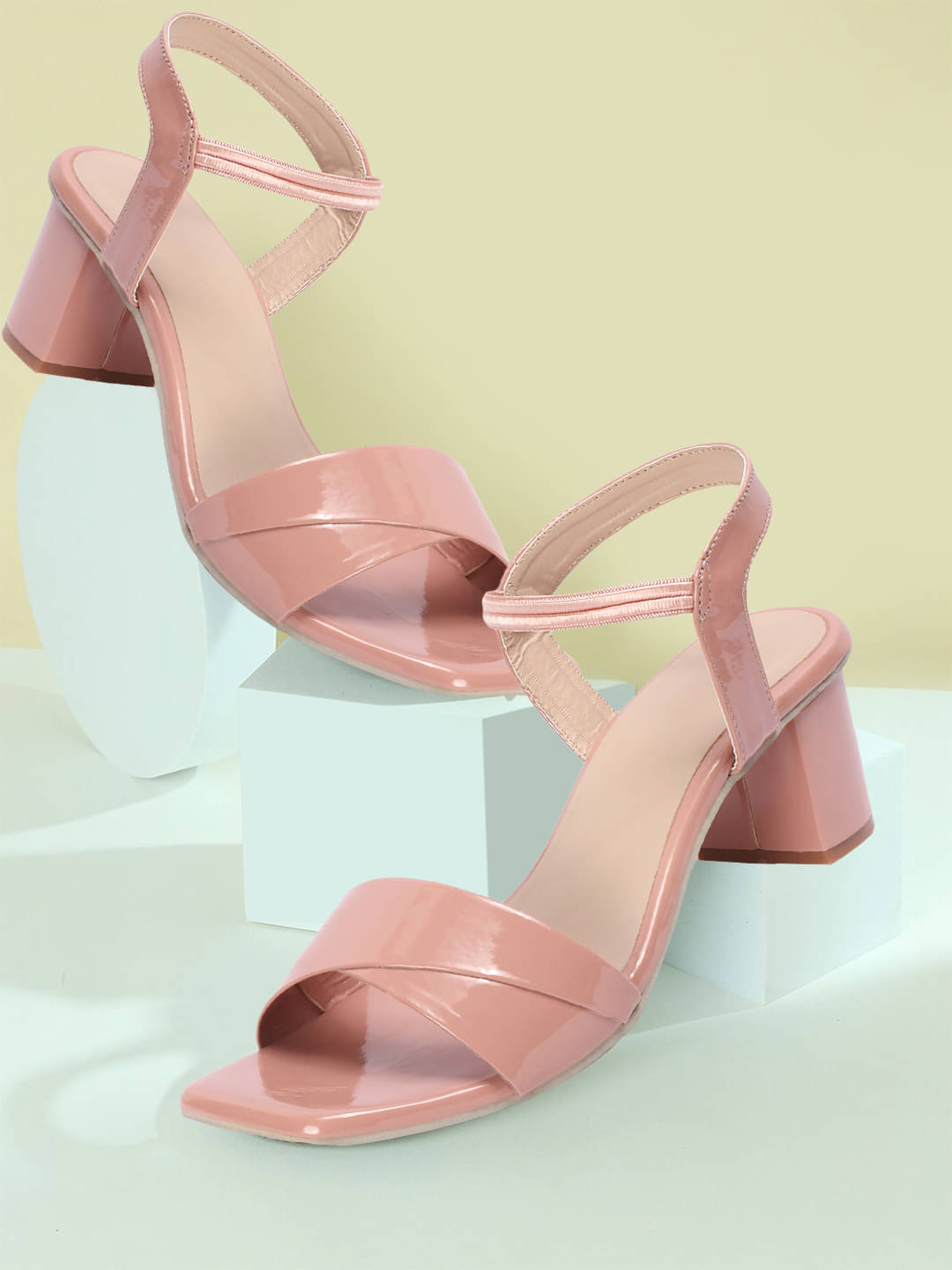 SSV HEAVEN UNDER FEET Peach Women's Sandal Heels SSV HEAVEN UNDER FEET Peach Women's Sandal Heels