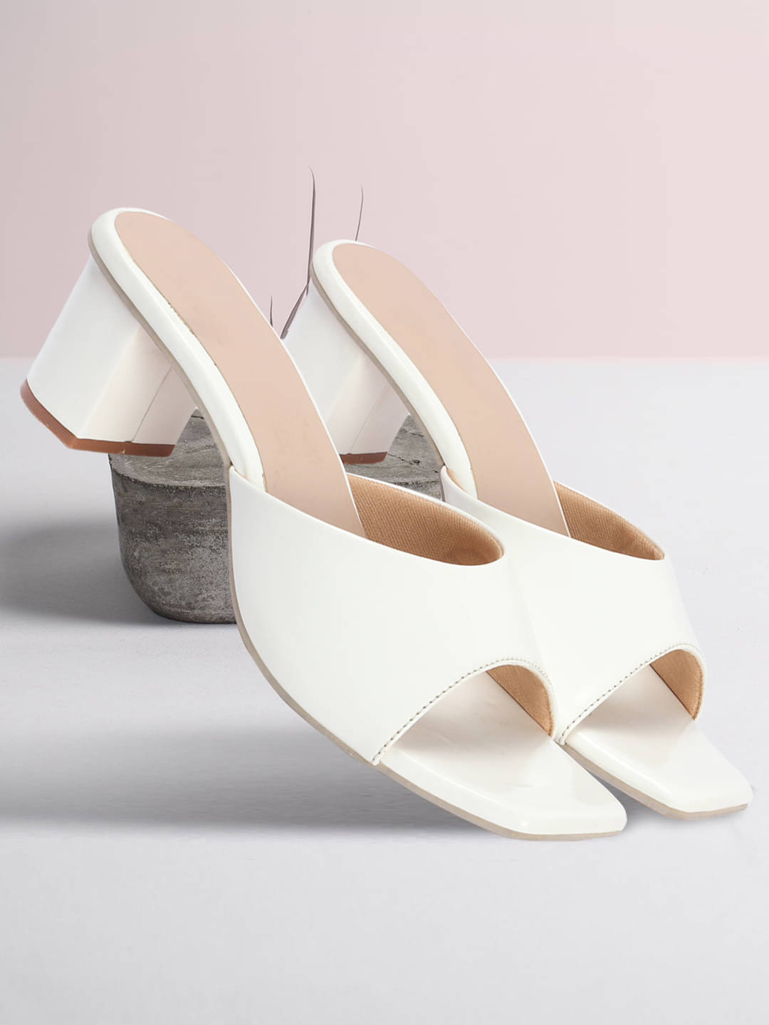     			SSV HEAVEN UNDER FEET White Women's Slip On Heels