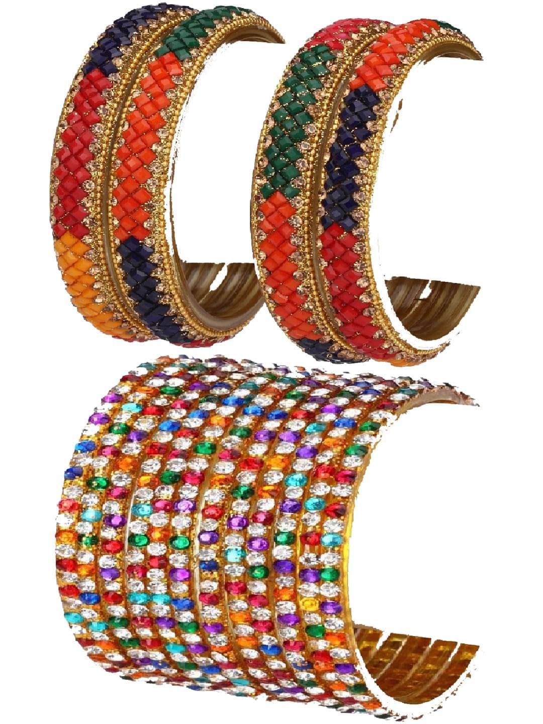 Somil Multicolor Bangle ( Pack of 16 ) Somil Multicolor Bangle ( Pack of 16 )