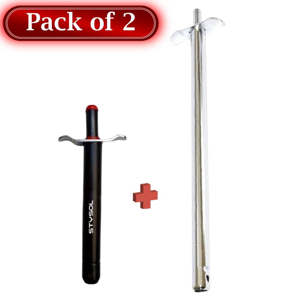     			Stysol Silver Stainless Steel Kitchen Gas Stove Lighter ( Pack of 2 )