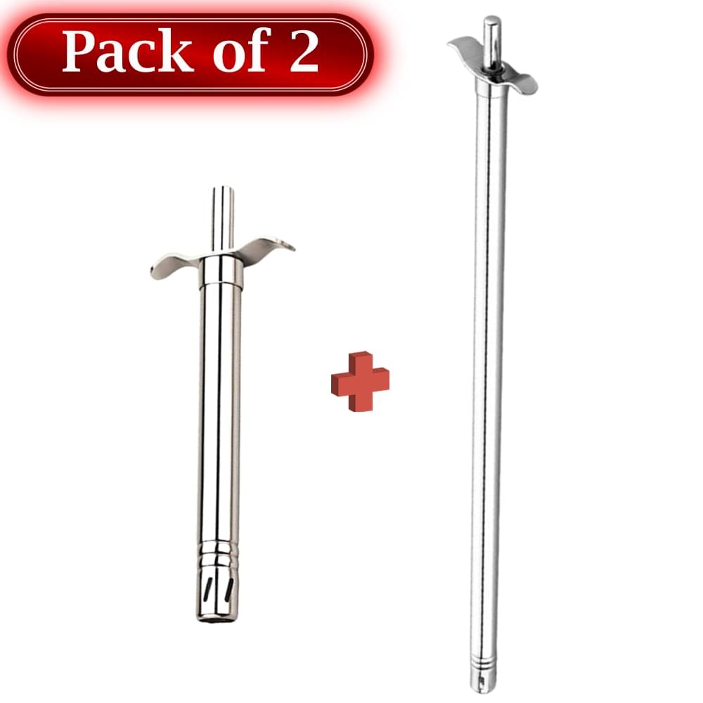     			Stysol Silver Stainless Steel Kitchen Gas Stove Lighter ( Pack of 2 )