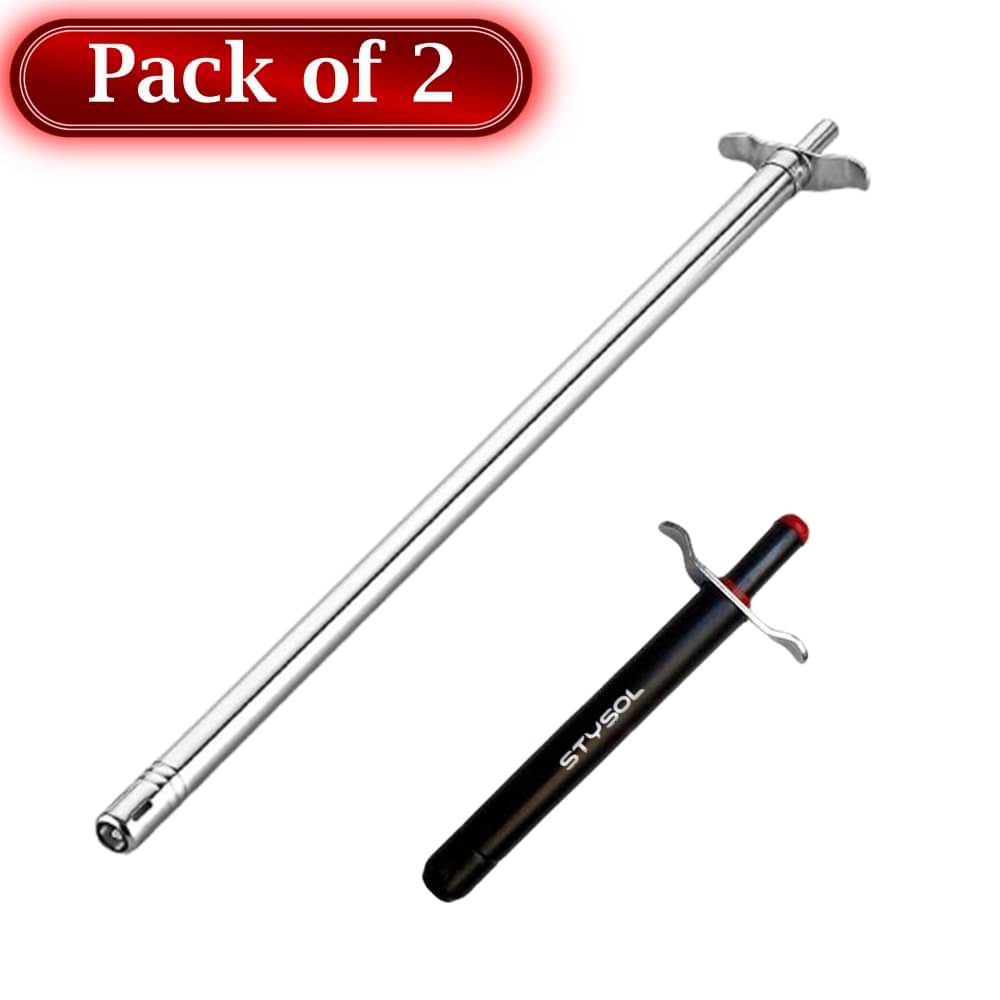 Stysol Silver Stainless Steel Kitchen Gas Stove Lighter ( Pack of 2 ) Stysol Silver Stainless Steel Kitchen Gas Stove Lighter ( Pack of 2 )