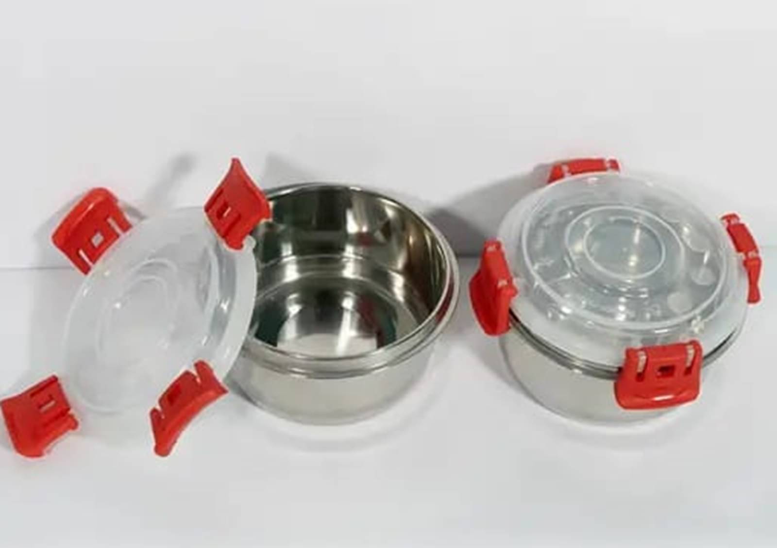 Utsavware Easy Lock & Lock Containers Stainless Steel Lunch Box 2 - Container ( Pack of 1 ) Utsavware Easy Lock & Lock Containers Stainless Steel Lunch Box 2 - Container ( Pack of 1 )
