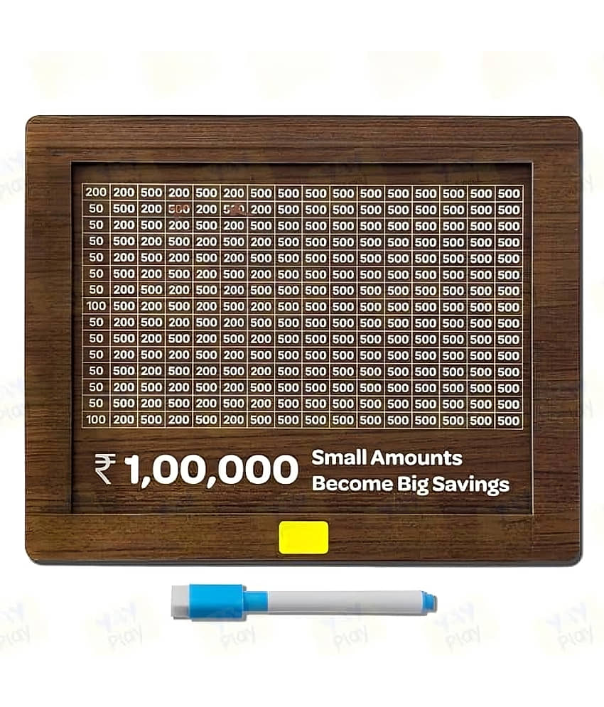 Wooden Money/Piggy Bank, Money Box, Coin Box with Carved Design for Kids/Children, Savings Challenge Box - Stationery | Buy online on ZillyBuy