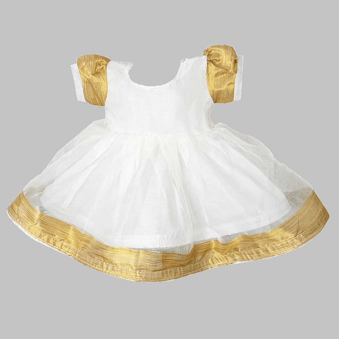     			harshvardhanmart.com Cotton Blend Frock For Girls ( Pack of 1 , White )