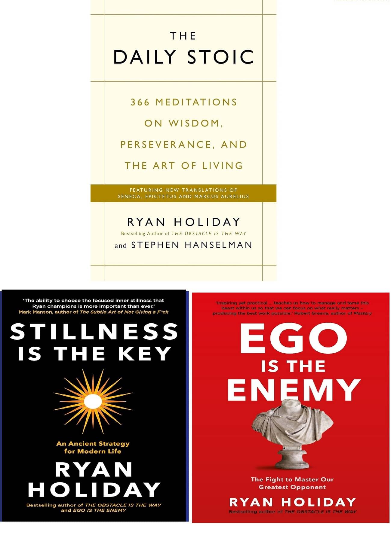 3 Books Set: Daily Stoic, Stillness Is The Key and Ego Is The Enemy (English) 3 Books Set: Daily Stoic, Stillness Is The Key and Ego Is The Enemy (English)