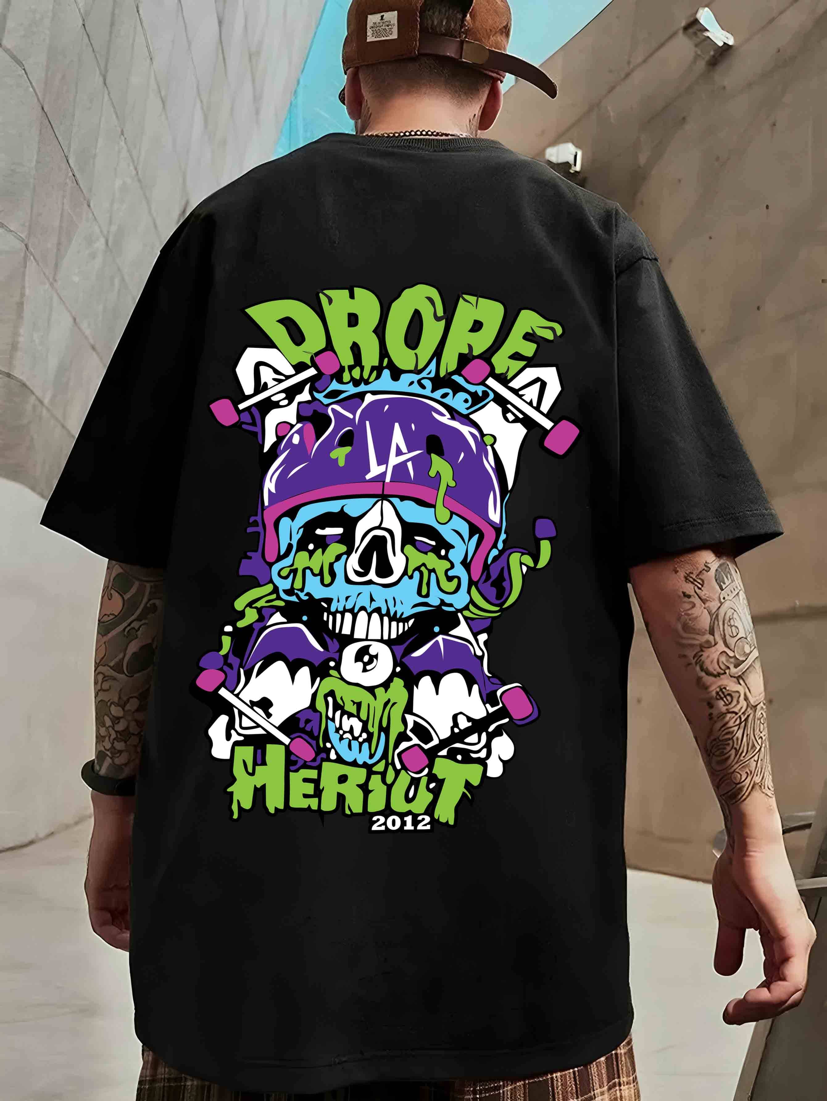 BENNY BROOKS Cotton Blend Oversized Fit Printed Half Sleeves Men's Round T-Shirt - Multicolor1 ( Pack of 1 ) BENNY BROOKS Cotton Blend Oversized Fit Printed Half Sleeves Men's Round T-Shirt - Multicolor1 ( Pack of 1 )