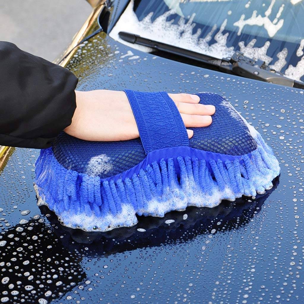     			Car Washing Sponge With Microfiber Washer Towel Duster For Cleaning Car. Bike Vehicle (Assorted ) (1)