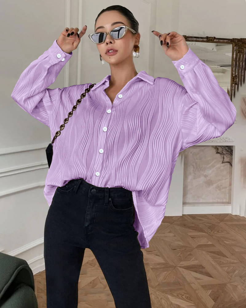 Eyebogler Women's Polyester Regular Top ( Purple ) Eyebogler Women's Polyester Regular Top ( Purple )
