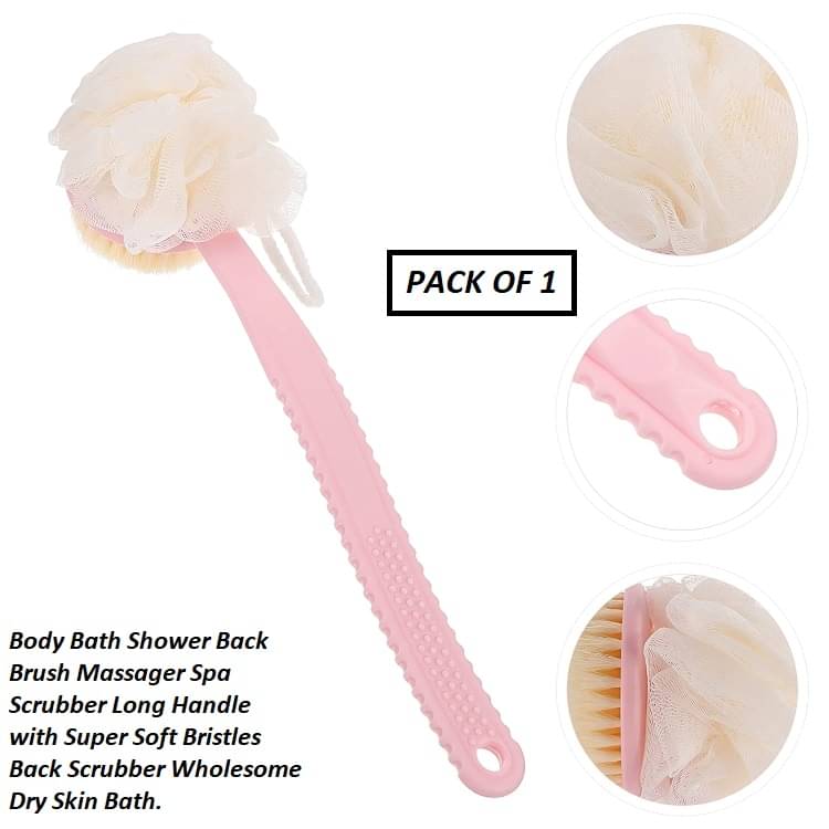     			Generic Contoured Handle Long Handle Men & Women Body Brush ( Pack of 1 )