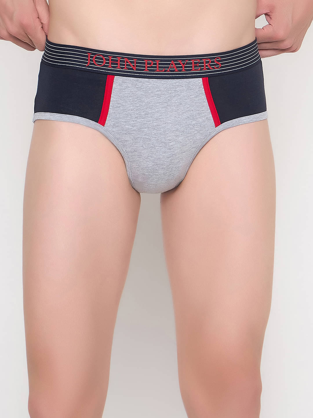     			John Players Pack of 1 Cotton Blend Briefs For Men's ( Grey )