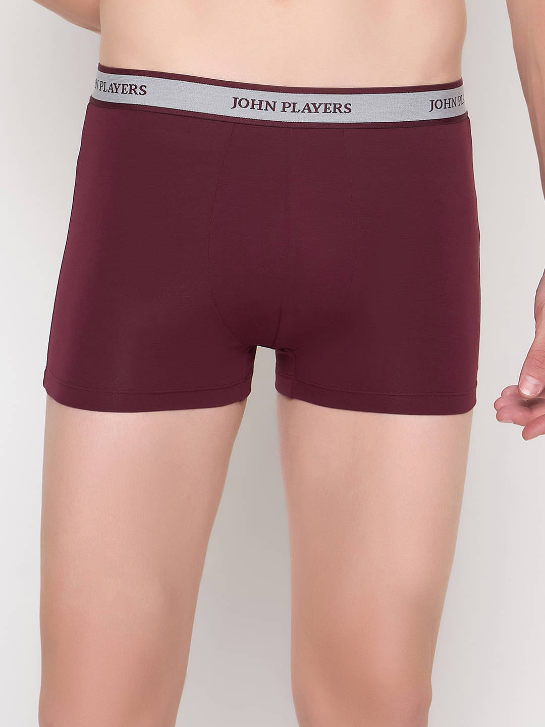 John Players Pack of 1 Cotton Blend Trunks For Men's ( Maroon )     			John Players Pack of 1 Cotton Blend Trunks For Men's ( Maroon )
