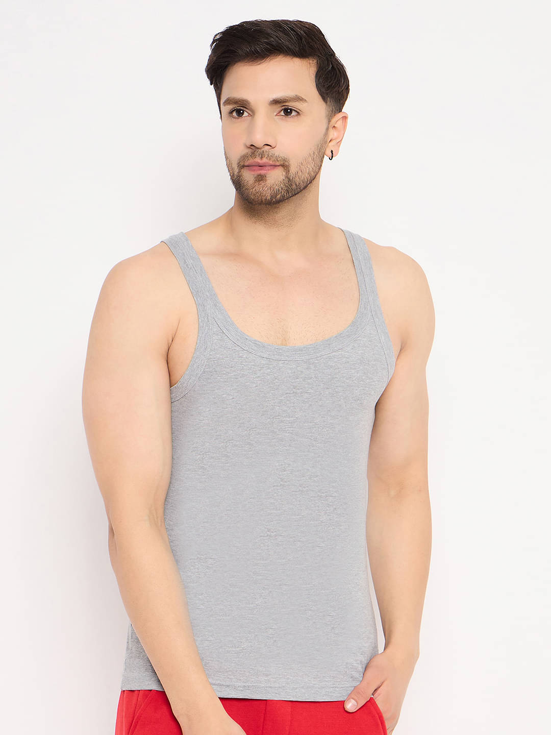 John Players Pack of 1 Cotton Basic Vest For Men ( Grey ) John Players Pack of 1 Cotton Basic Vest For Men ( Grey )
