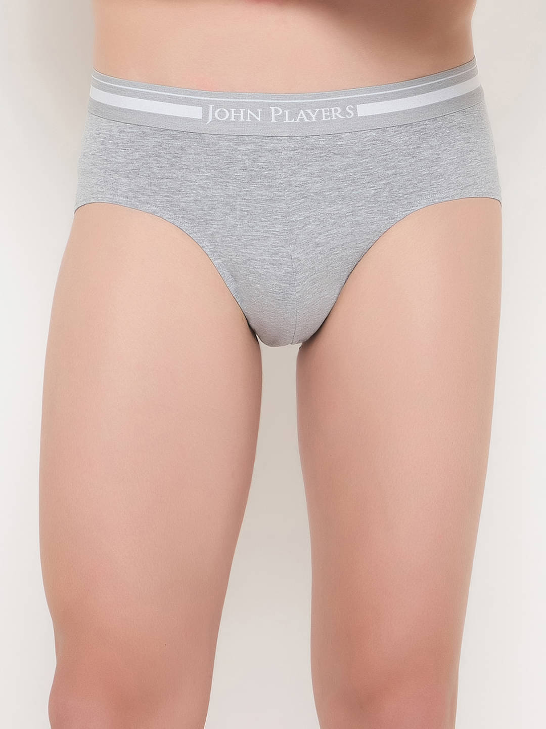     			John Players Pack of 1 Cotton Blend Briefs For Men's ( Grey )