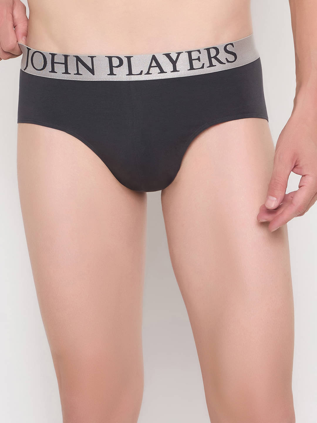     			John Players Pack of 1 Cotton Blend Briefs For Men's ( Grey )