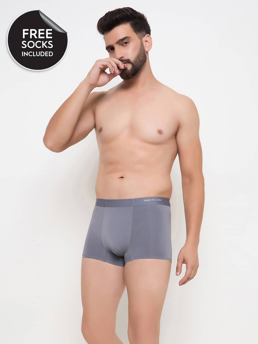 John Players Pack of 2 Nylon Trunks For Men's ( Grey ) John Players Pack of 2 Nylon Trunks For Men's ( Grey )