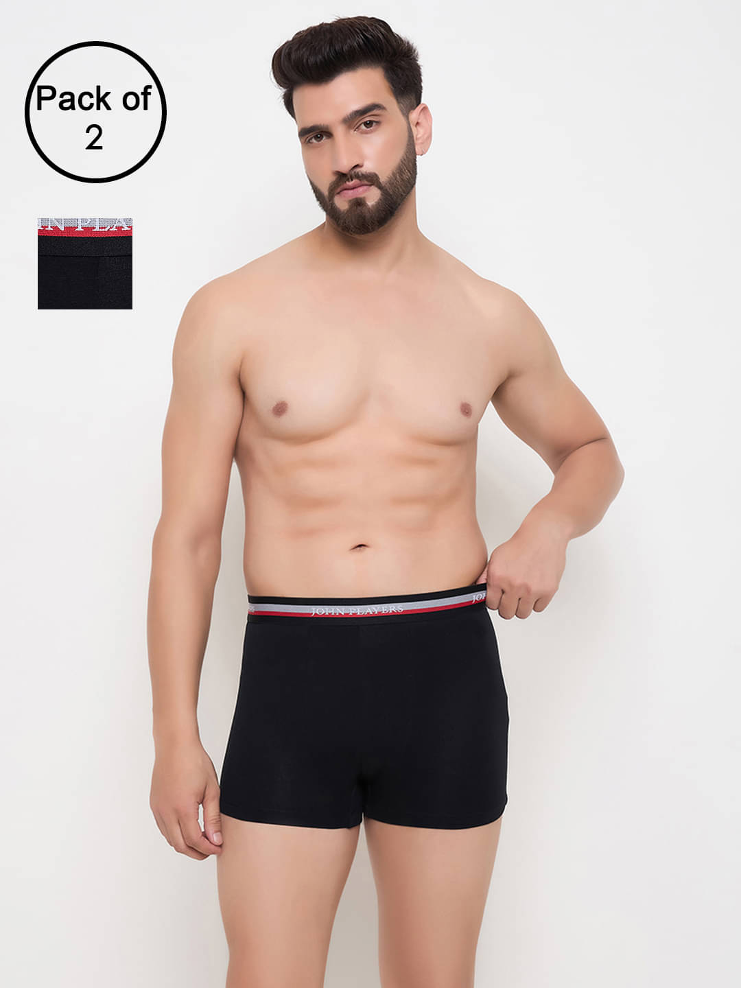 John Players Pack of 2 Cotton Trunks For Men's ( Black ) John Players Pack of 2 Cotton Trunks For Men's ( Black )