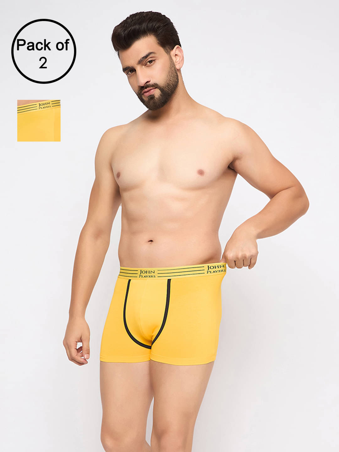 John Players Pack of 2 Cotton Trunks For Men's ( Yellow ) John Players Pack of 2 Cotton Trunks For Men's ( Yellow )