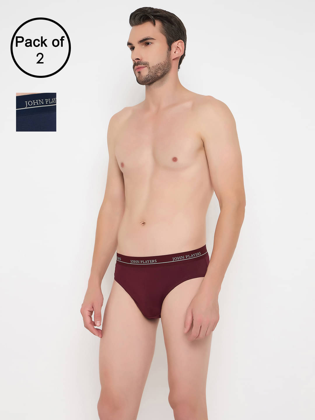     			John Players Pack of 2 Cotton Briefs For Men's ( Multicolor )