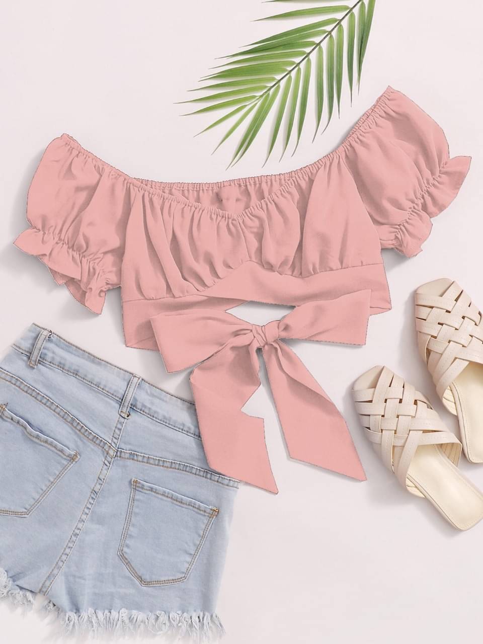     			KAHARA Women's Lycra Crop Top ( Peach )