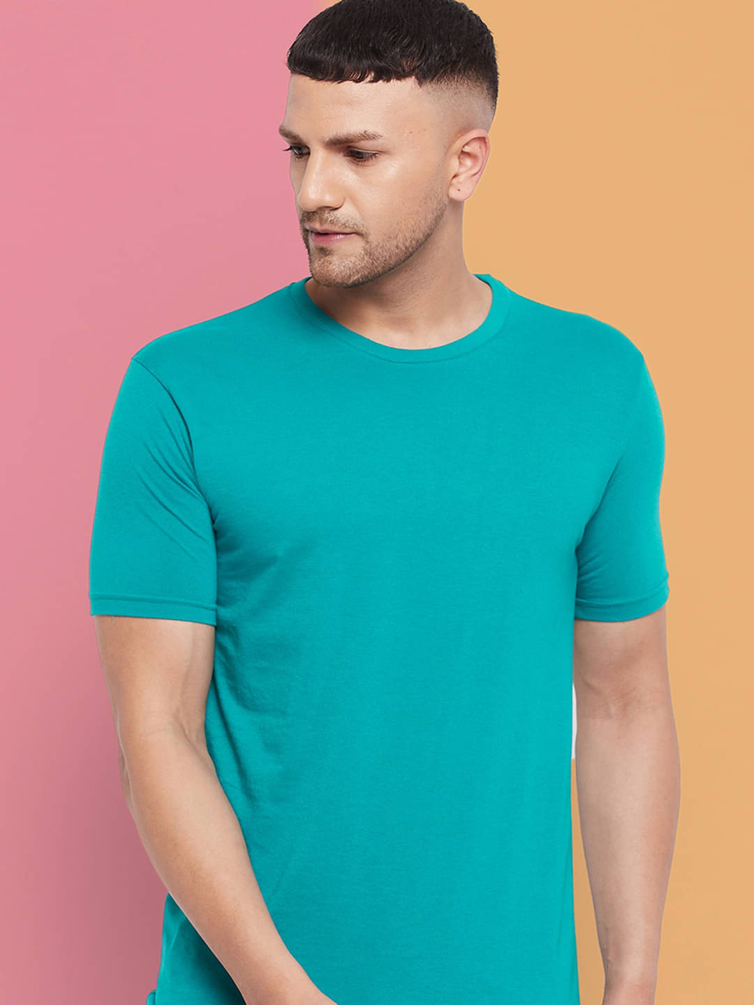 Lycos Cotton Blend Regular Fit Solid Half Sleeves Men's Round T-Shirt - Blue ( Pack of 1 ) Lycos Cotton Blend Regular Fit Solid Half Sleeves Men's Round T-Shirt - Blue ( Pack of 1 )
