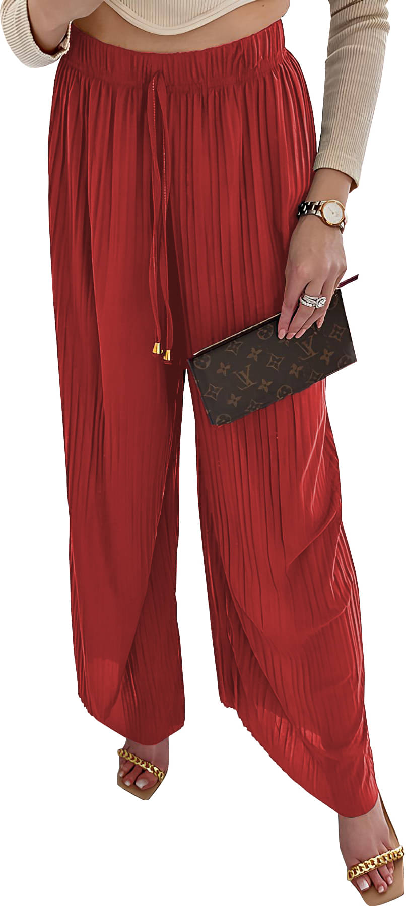     			MULTIWA - Maroon Polyester Women's Palazzo ( Pack of 1 )