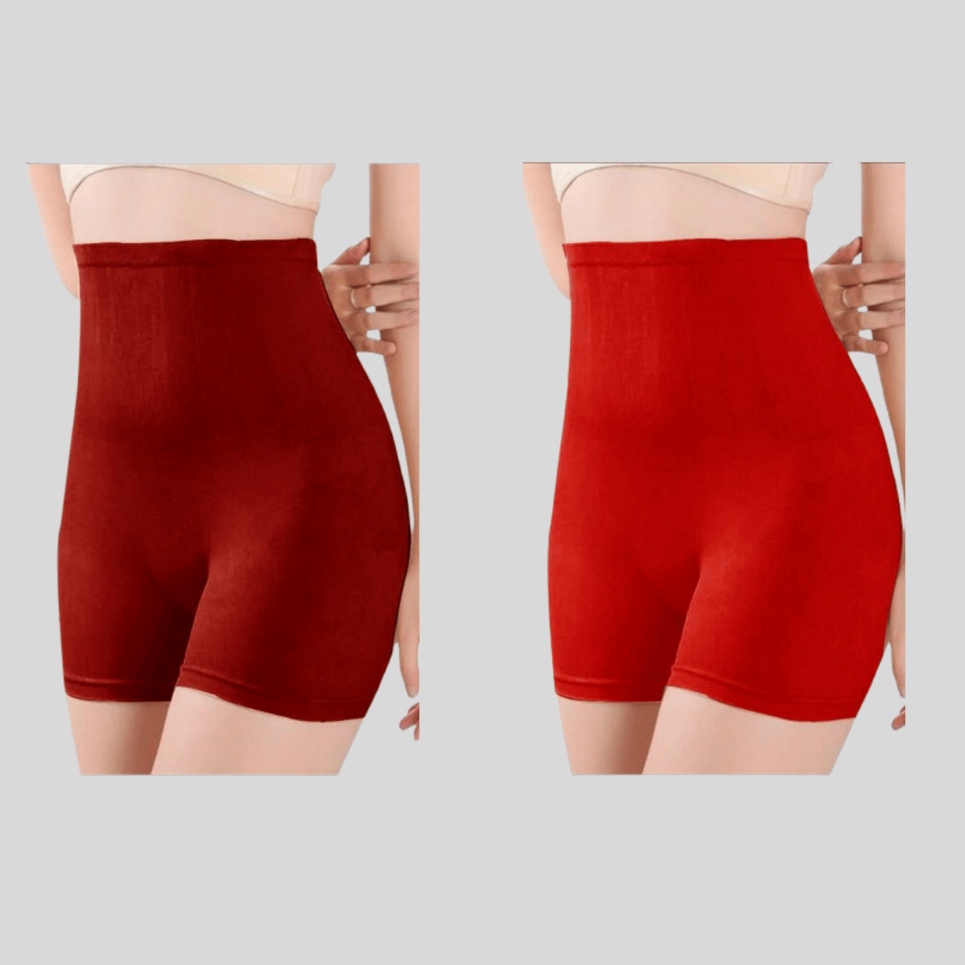     			Pia Trends Pack of 2 Cotton Blend Women's Trimming Tights ( Maroon,Red )