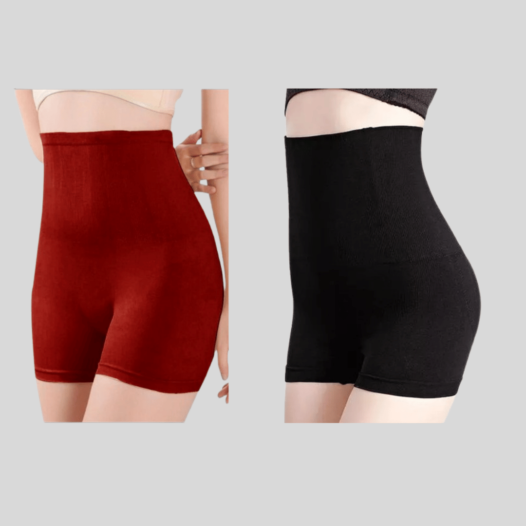 Pia Trends Pack of 2 Cotton Blend Women's Trimming Tights ( Maroon,Grey ) - Shapewear | Buy online on ZillyBuy