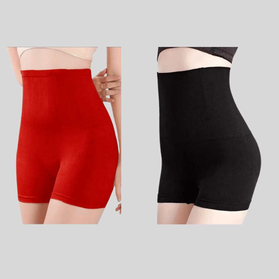 Pia Trends Pack of 2 Cotton Blend Women's Trimming Tights ( Red,Black ) - Shapewear | Buy online on ZillyBuy