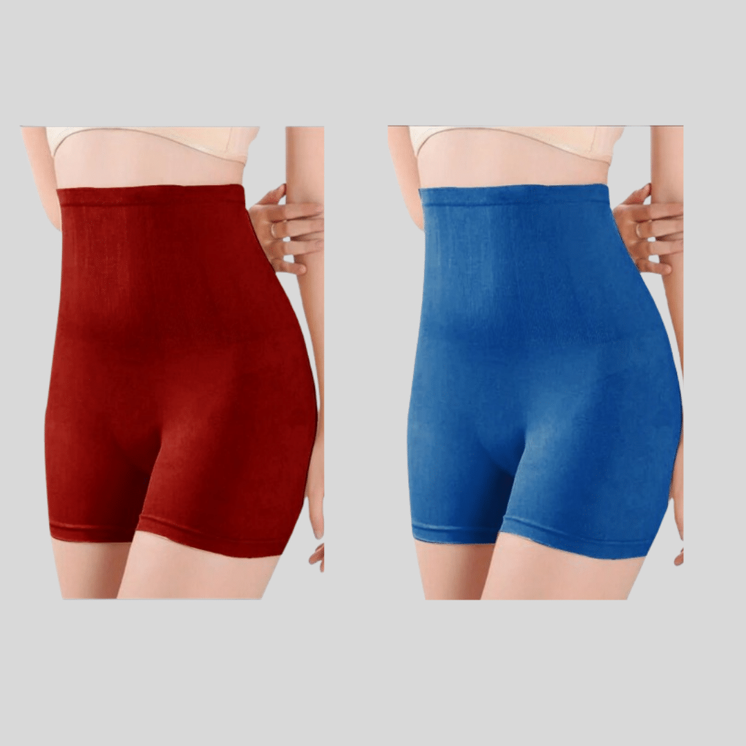     			Pia Trends Pack of 2 Cotton Blend Women's Trimming Tights ( Maroon,Navy Blue )