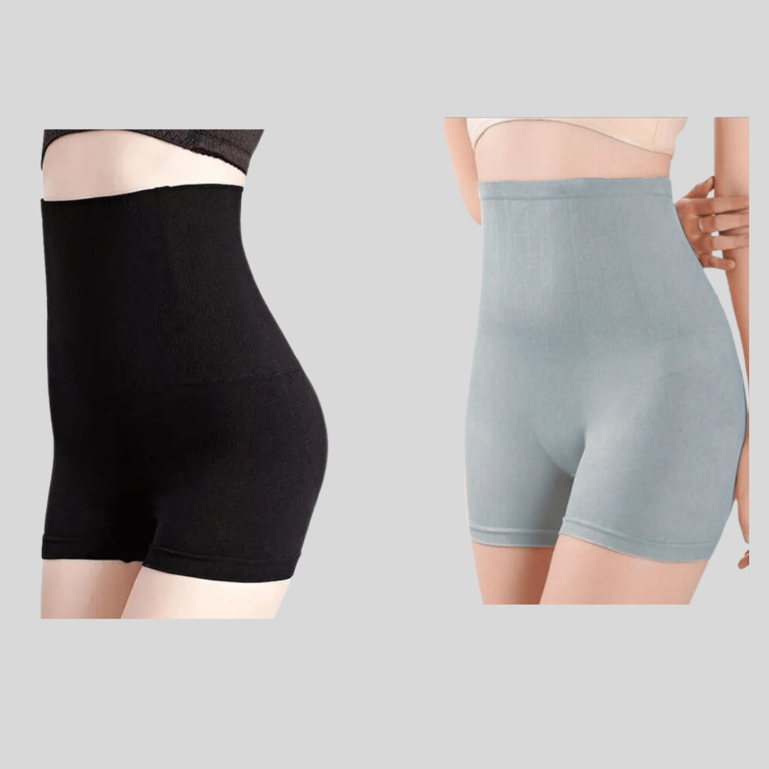 Pia Trends Pack of 2 Cotton Blend Women's Trimming Tights ( Grey,Black ) - Shapewear | Buy online on ZillyBuy