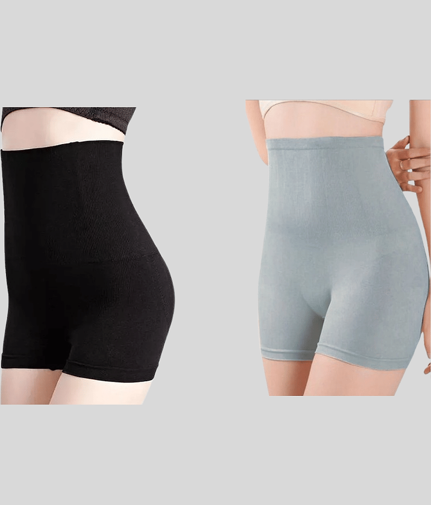Pia Trends Pack of 2 Cotton Blend Women's Trimming Tights ( Grey,Black ) - Shapewear | Buy online on ZillyBuy